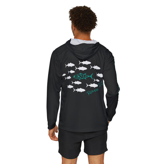 Do Not Conform Performance Hoodie - Black - model, back view